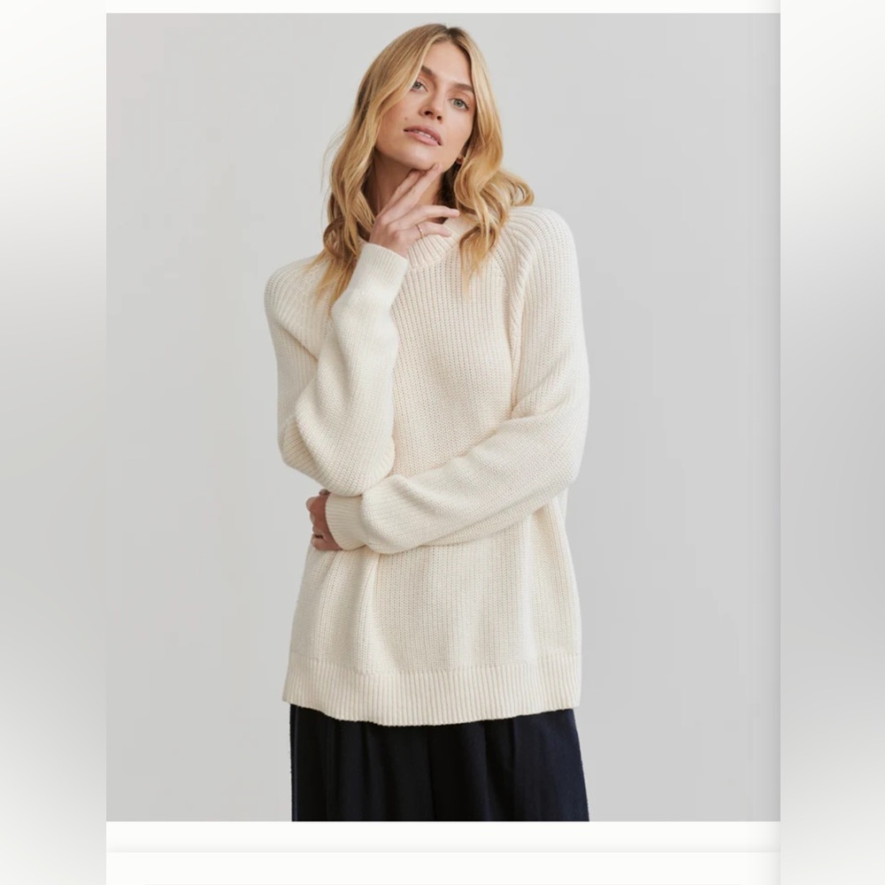 Jenni Kayne Ivory Oversized Cotton Fisherman